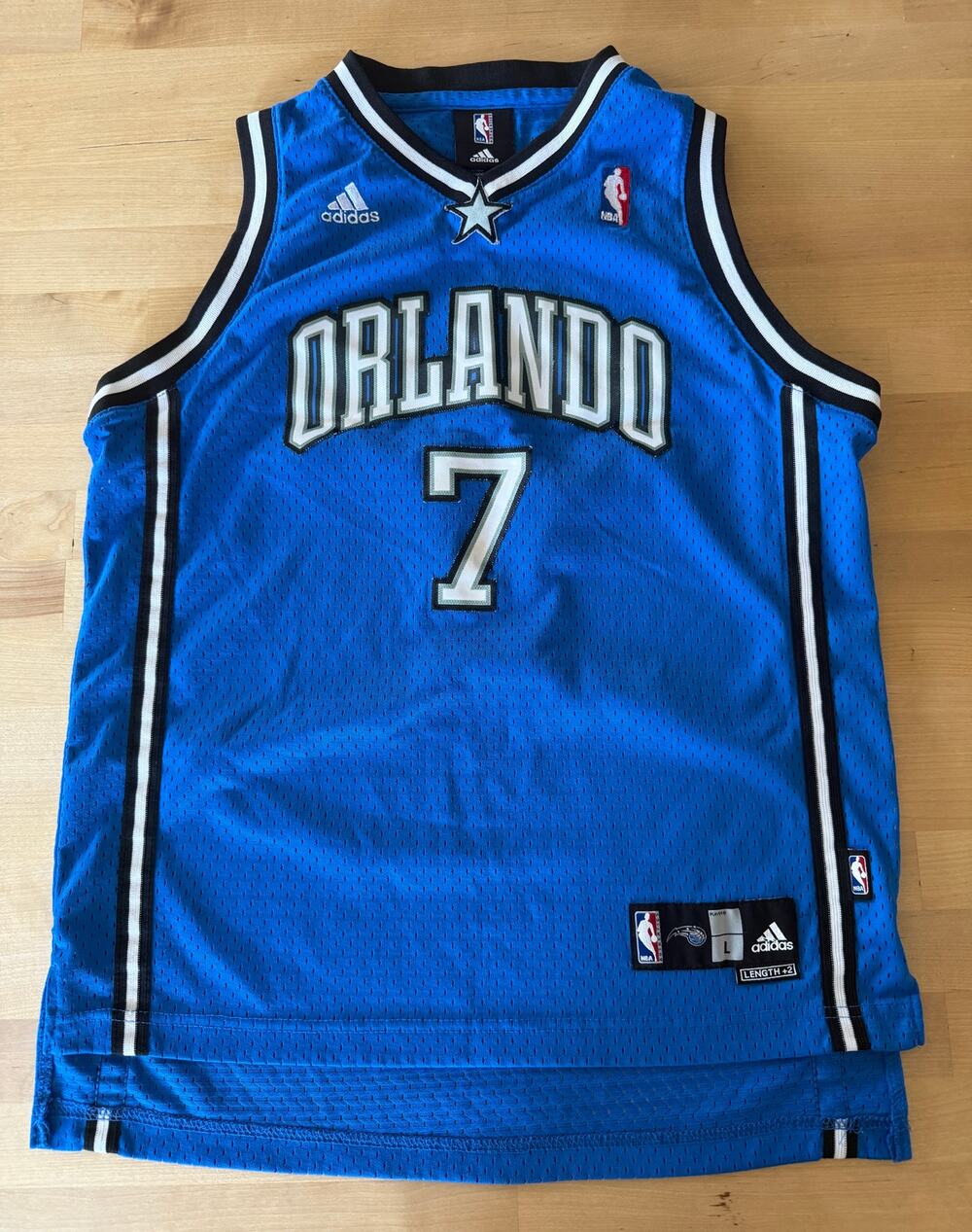 Adidas Orlando Magic JJ Redick #7 Swingman Jersey Youth Size L 14-16 Length +2